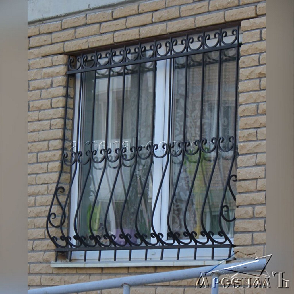 Объемная стальная решетка на окно
